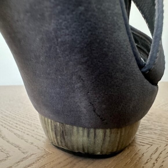 Jil Sander Sandal Pumps, Grey, Suede, Strappy, Stilleto, Size 36.5 - Picture 13 of 15